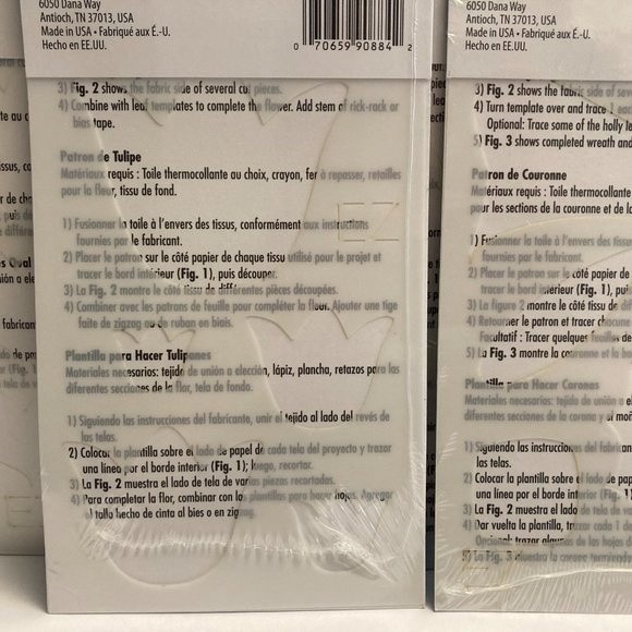 8 Simplicity EZ Quilting Template Stencils Fabric Paper Crafts Scrapbook - Picture 10 of 13